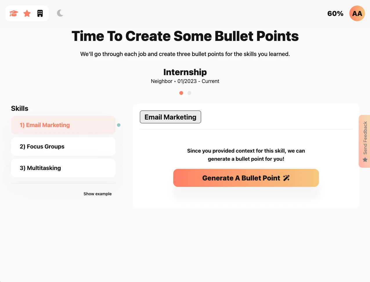 Bullet Point Start